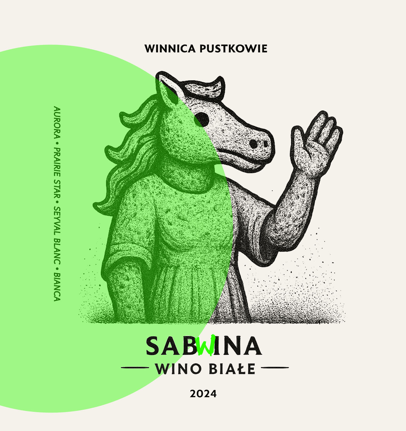 Etykieta Białe Cuvée — Winnica Pustkowie